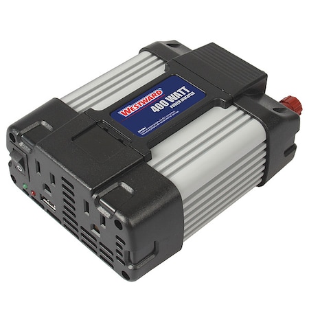 Westward Power Inverter, Modified Sine Wave, 800 W Peak, 400 W Continuous, 2 Outlets 26W999