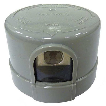 Dayton Incandescent Photocontrol, 1,800 W, Gray 26WA85