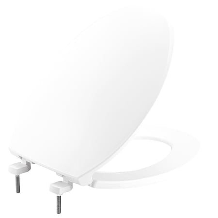 BEMIS Toilet Seat, With Cover, Plastic, Elongated, White 7600T 000
