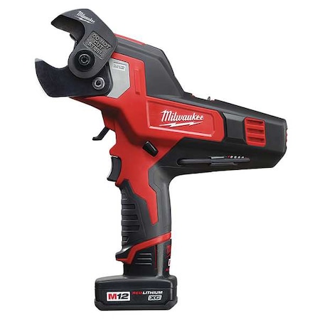 Milwaukee Tool M12 600 MCM Cable Cutter Kit, Cordless, M12 XC 3.0Ah Battery, M12 Li-ion Battery Charger, Case 2472-21XC