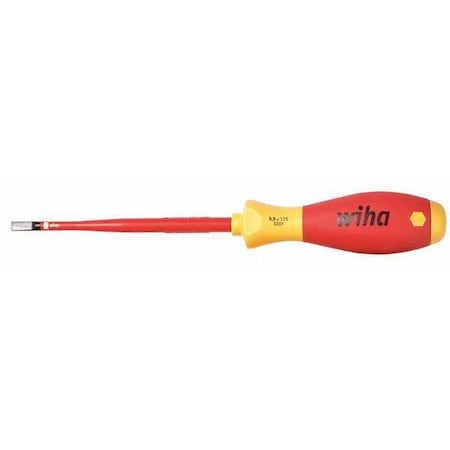 Wiha Insulated Slotted Screwdriver 1/4 in Round 32058