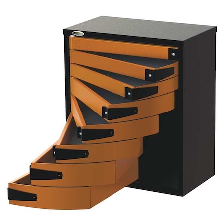Swivel Truck Box, Underbody, Steel, 29-1/4"W, Orange/Black, 6.0 cu. ft. PRO343408