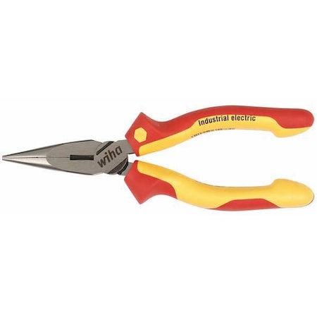 Wiha 8 in Long Nose Plier, Side Cutter Soft Ergo Cushion Grip Handle 32923