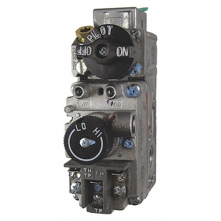 Robertshaw Gas Valve, NG/LP, 750 mV, 1.7 to 3.5" WC, Low Capacity, -40 to 175 Degrees F, 1/2 in Inlet Size 710-511