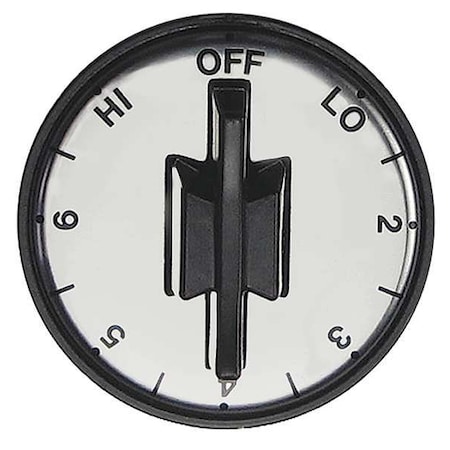 Robertshaw Temperature Dial, Infinite, Black/Chrome 40-158