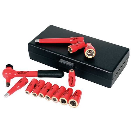 Wiha Insulated Socket Wrench Set, 13 pc. 31391