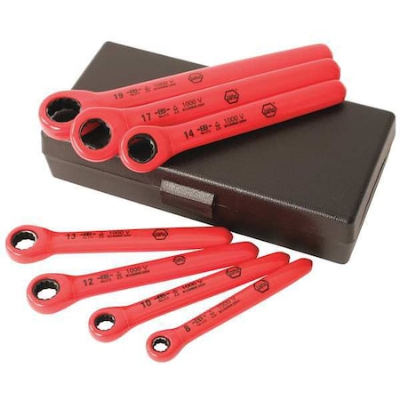 Wiha Ratcheting Wrench Set, Combination 21290