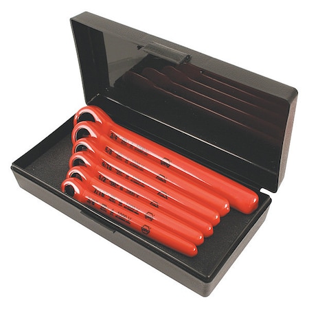 Wiha Insulatd Box Wrench Set, 3/8" to 3/4", 6pc 21391