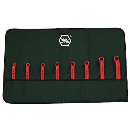 Wiha Insulated Box Wrench Set, 10 to 19mm, 8pc 21095