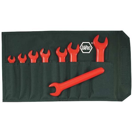Wiha Ins Open End Wrench Set, 15Deg, 6-19mm, 8Pc 20093