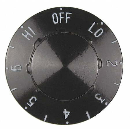 Robertshaw Temperature Dial, Single Piece, Black 40-355