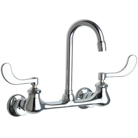 Chicago Faucet Gooseneck Kitchen/Bathroom Faucet, Manual, 7-1/4" to 8-3/4" Mount, 2 Hole Commercial 631-ABCP