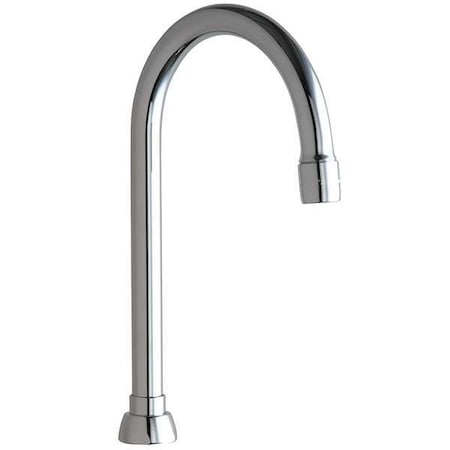 Chicago Faucet Gooseneck Spout, Brass GN2AE3JKABCP