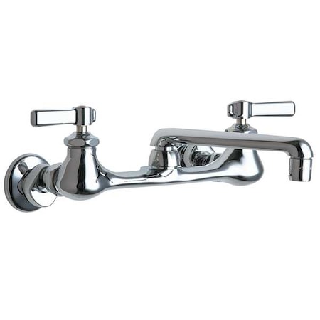 Chicago Faucet Straight Kitchen/Bathroom Faucet, Manual, 7-1/4" to 8-3/4" Mount, 2 Hole Commercial 540-LDXKABCP