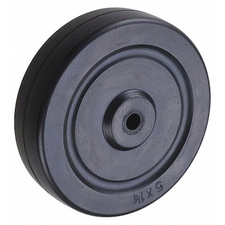 Zoro Select Caster Wheel, Rubber, 5 in., 280 lb. RN050520602G