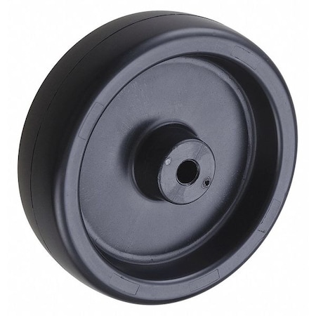 Zoro Select Caster Wheel, Polyolefin, 5", 350 lb., Black 26Y366