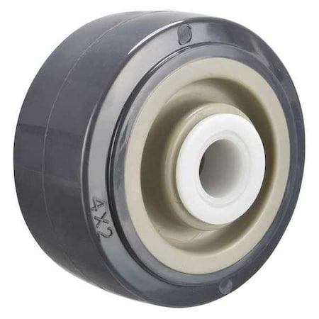 Caster Wheel, 4 in, 600 lb, White Core