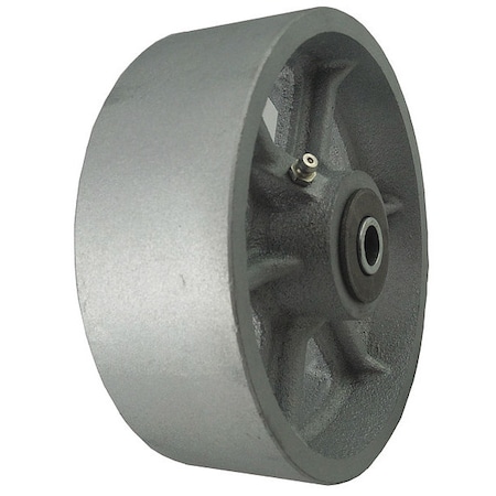 ZORO SELECT Caster Wheel, Cast Iron, 1400 lb., Gray 26Y440