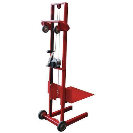 Dayton Manual Platform Lift Truck, Manual, 500 lb Load Capacity, Hand Winch Lift Control 26Y451