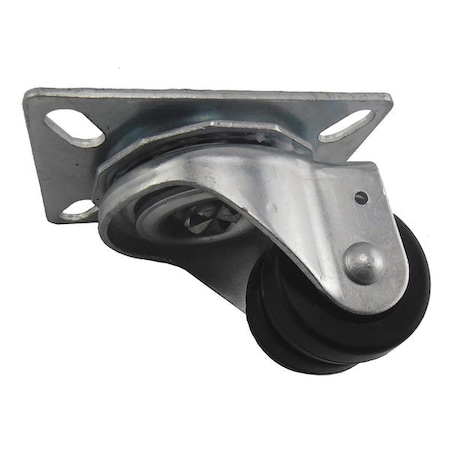 Zoro Select Dual Wheel Swivel Caster, Rubber, 2 in, 200 lb 26Y506