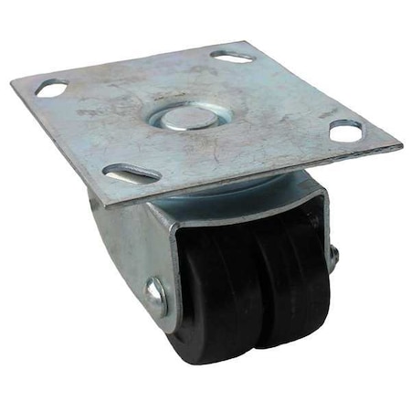 Colson Dual Wheel Swivel Caster, Rubber, 3 in, 350 lb 202RN03052S003