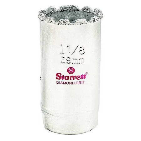 Starrett Diamond Grit Hole Saw, 1-1/8 in, 29mm KD0118-N