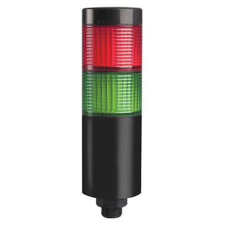 Dayton Tower Light Assembly, Red, Green, 90 to 240V AC, 80 FPM, 56 mm Dia., Direct 26ZT40