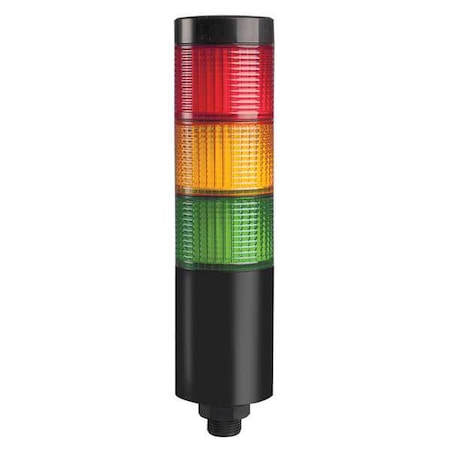 Dayton Tower Light Assembly, Red, Yellow, Green, 90 to 240V AC, 80 FPM, 56 mm Dia., Direct 26ZT42