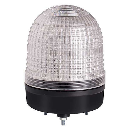 Dayton Warning Light, Clear, LED, Stud 26ZT69