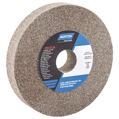 Norton Abrasives Grinding Wheel, 5 in. Dia, AO, 60/80G, Brown 07660788210