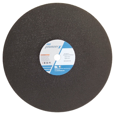 NORTON ABRASIVES Cut-Off Wheel, 16 in. Dia, ZA/AO, 24G, Black 66253179147