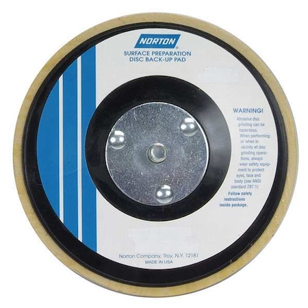 Norton Abrasives Hook-and-Loop Dsc BU Pad, 4-1/2D, PK5 66261006948