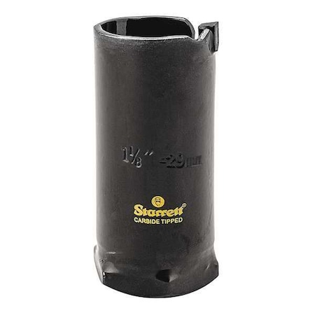 Starrett 1-1/8" Tungsten Carbide Tipped Hole Saw, Multi-Purpose MPH0118