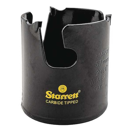 Starrett 2-1/4" Tungsten Carbide Tipped Hole Saw, Multi-Purpose MPH0214