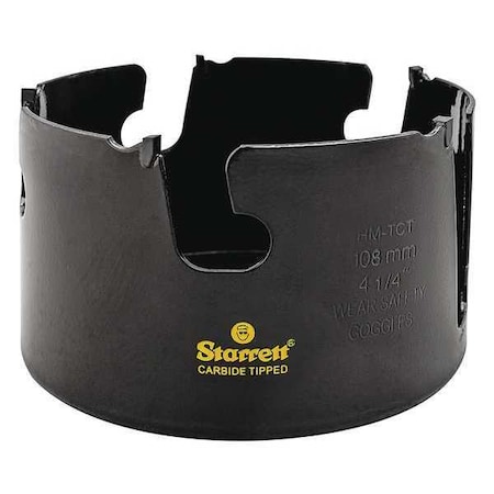 Starrett 4-1/4" Tungsten Carbide Tipped Hole Saw, Multi-Purpose MPH0414