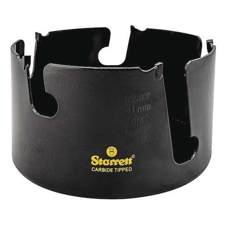 Starrett 4-3/8" Tungsten Carbide Tipped Hole Saw, Multi-Purpose MPH0438