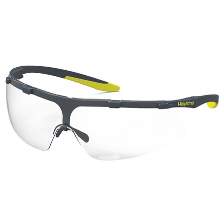 Hexarmor Safety Glasses, VS200, Clear Anti-Fog, Scratch-Resistant Lens, Polycarbonate, Gray, Yellow 11-17001-02