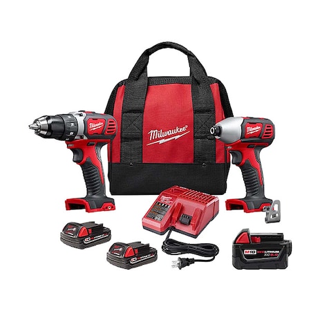 Milwaukee Tool M18 Cordless LITHIUM-ION 2-Tool Combo Kit + M18 XC5.0 Battery 2691-22, 48-11-1850