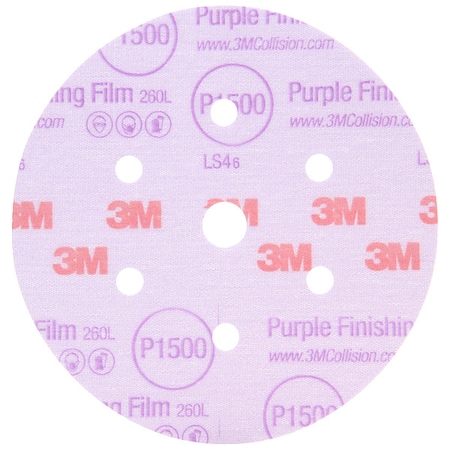 3M HookitPrplFinishFilmDiscDF34780 6i, PK200 34780
