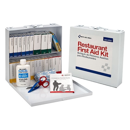 First Aid Only First Aid Kit and Housing, Metal 180 Components, 75 People Served 260-U/FAO