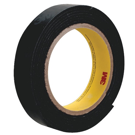 3M Reclosable Fastener, Acrylic Adhesive, 50 yds, 2" W, Black, 2 PK SJ3571