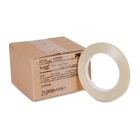 Scotch FneLneTp218Grn, 3/16nx60yd5.0ml, PK12 218