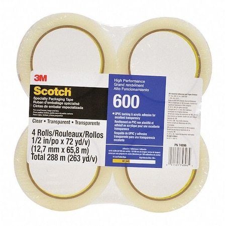 Scotch LtDutyPckgngTp600ClrHghClrt, PK18 600