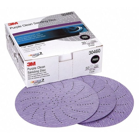 3M Prpl Clean Sand Hookit Disc, 30460, PK200 30460