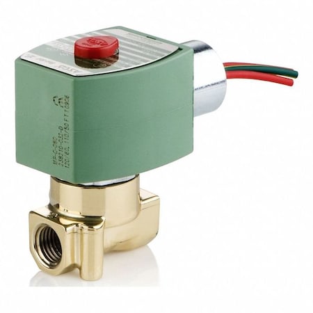 Asco Solenoid Valve, 2-Way, 2-Position, Normally Closed, 1/8 in Pipe Size, 120V AC, High Flow, FKM EF8262H006V1V 120/60