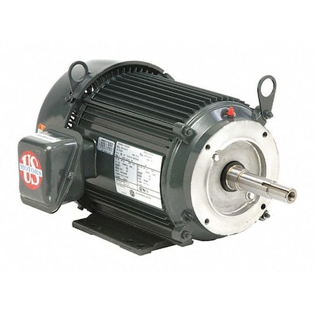 U.S. MOTORS 3-Phase Vector Motor, 1 HP, 143 Frame, 230/460V AC Voltage, 1,755 Nameplate RPM UN1T2BC