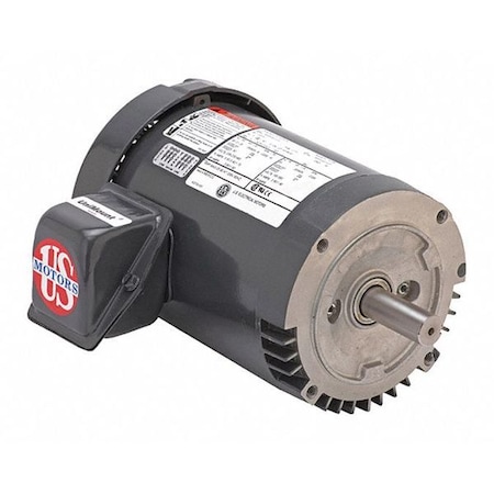 U.S. MOTORS 3-Phase General Purpose Motor, 3/4 HP, 56C Frame, 208-230/460V AC Voltage, 1,140 Nameplate RPM U34S3ACR