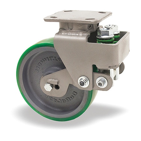 Hamilton Aerospace Spring Loaded Workhorse Swivel Caster, 8" x 2" Duralast Polyurethane on Cast Iron Wheel S-AEZFWH-8DB-2