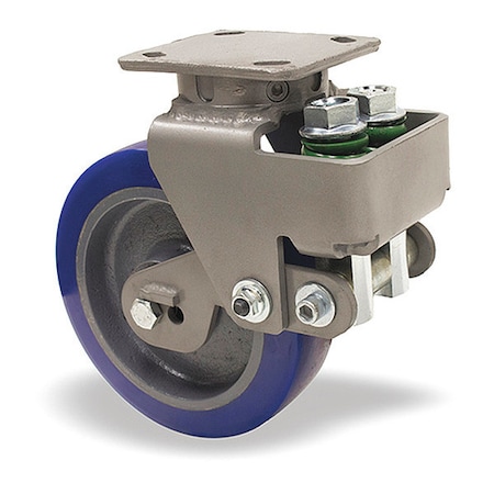 Hamilton Aerospace Spring Loaded Workhorse Swivel Caster, 8" x 2" Ergo-Glide XT Wheels Spring 2 S-AEZFWH-8EGB-2
