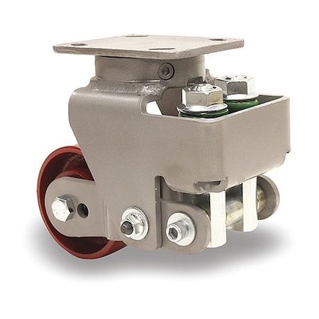 Hamilton Aerospace Spring Loaded Workhorse Swivel Caster, 4" x 2" Cast Iron Metal Wheel S-AEZFWH-4MB-1